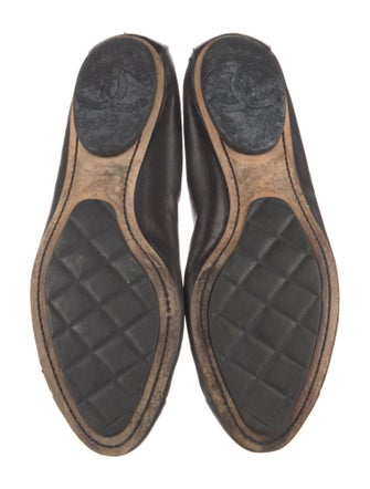 Chanel Interlocking CC Logo Lambskin Ballet Flats
