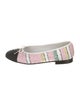 Chanel Interlocking CC Logo Tweed Flats