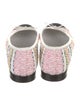 Chanel Interlocking CC Logo Tweed Flats
