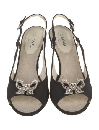 Chanel 2016 Interlocking CC Logo Slingback Sandals