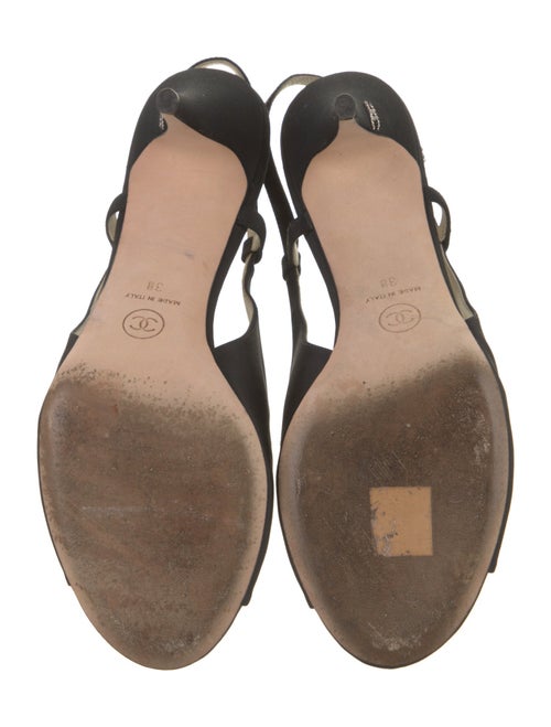 Chanel 2016 Interlocking CC Logo Slingback Sandals