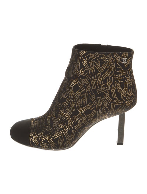 Chanel Interlocking CC Logo Canvas Boots