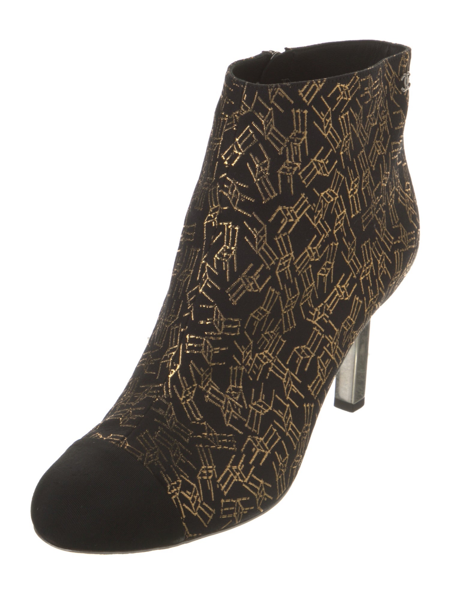 Chanel Interlocking CC Logo Canvas Boots