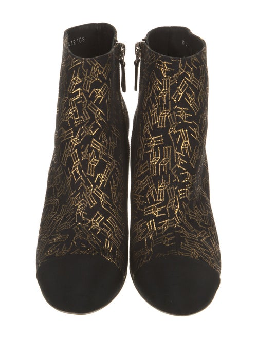Chanel Interlocking CC Logo Canvas Boots