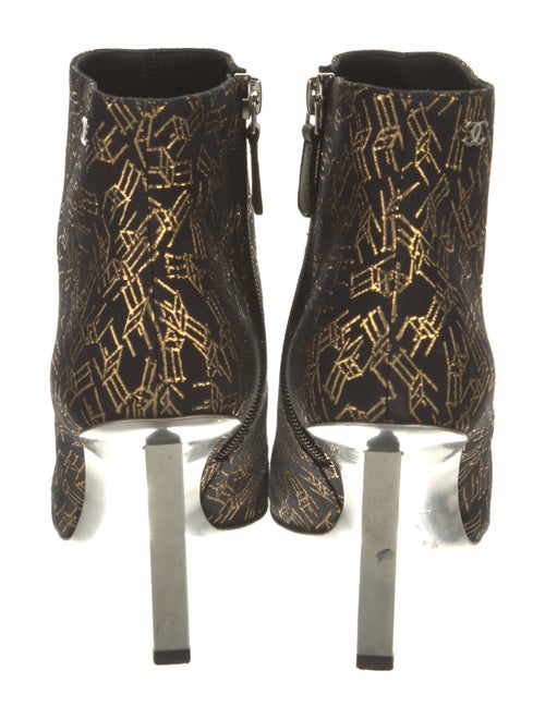 Chanel Interlocking CC Logo Canvas Boots