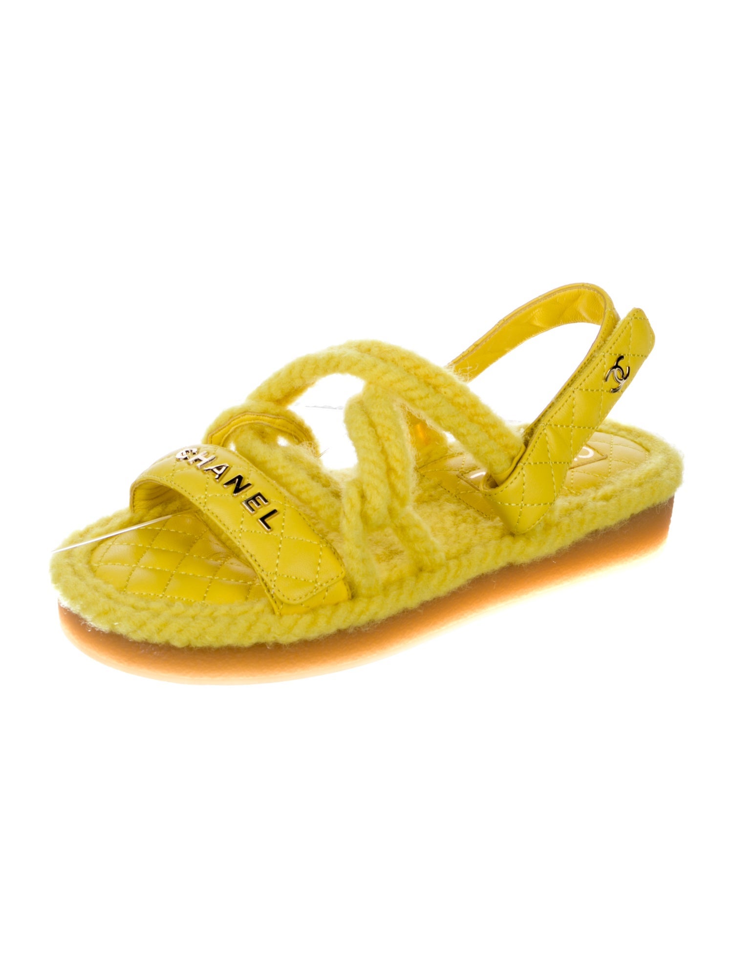 Chanel 2021 Interlocking CC Logo Sandals