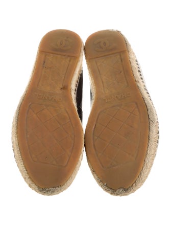 Chanel Interlocking CC Logo Lambskin Espadrilles