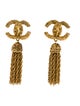 Chanel Vintage CC Tassel Drop Clip-On Earrings