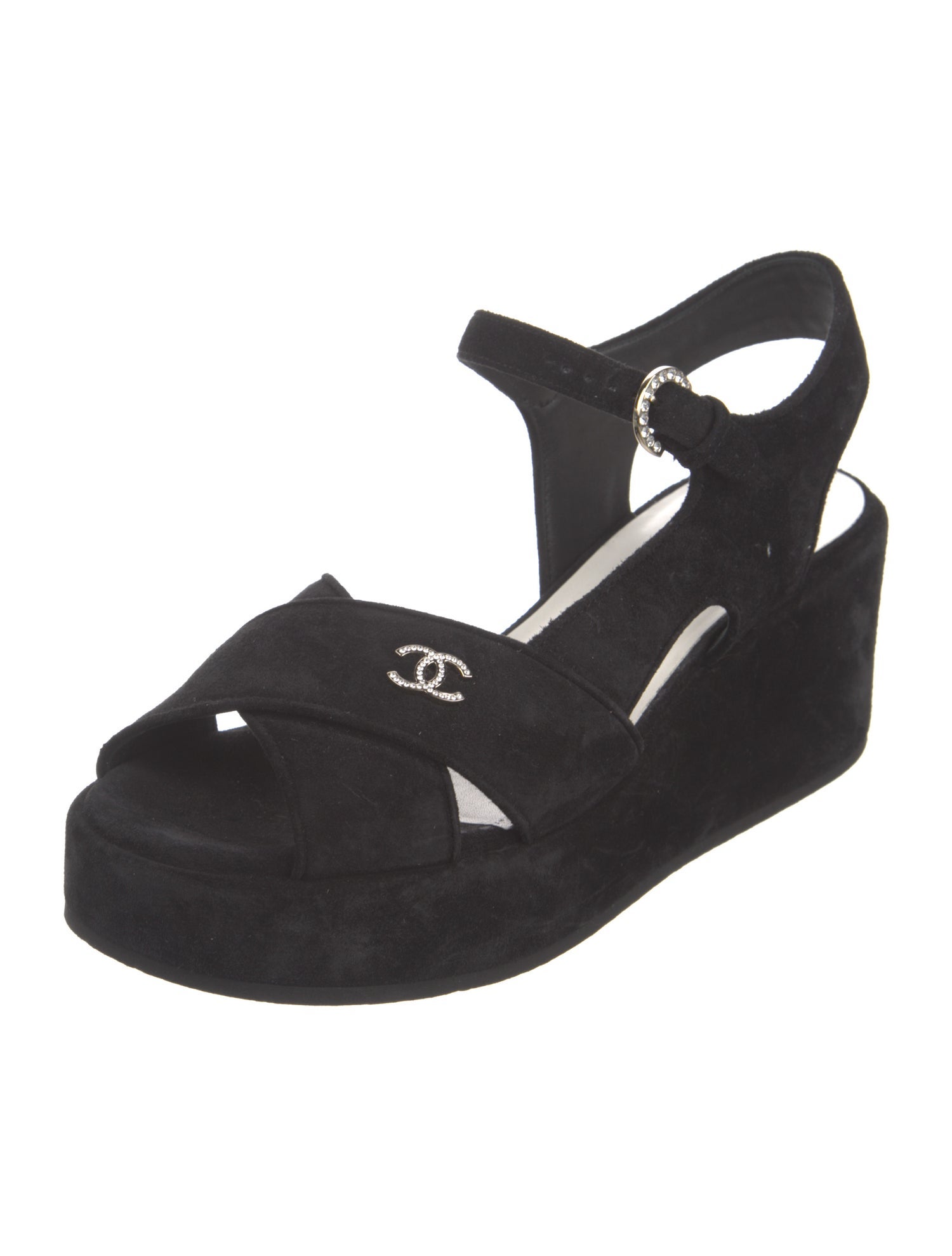 Chanel 2024 Interlocking CC Logo Slingback Sandals