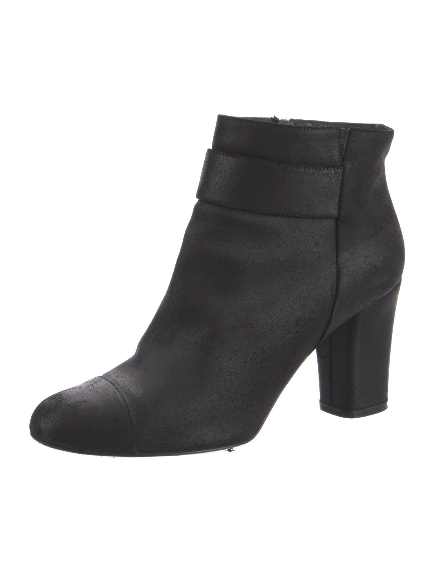 Chanel Interlocking CC Logo Suede Boots