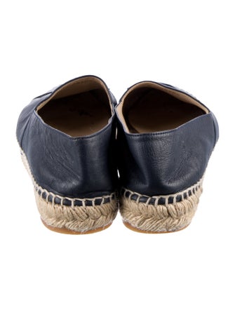 Chanel Interlocking CC Logo Lambskin Espadrilles