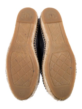Chanel Interlocking CC Logo Lambskin Espadrilles