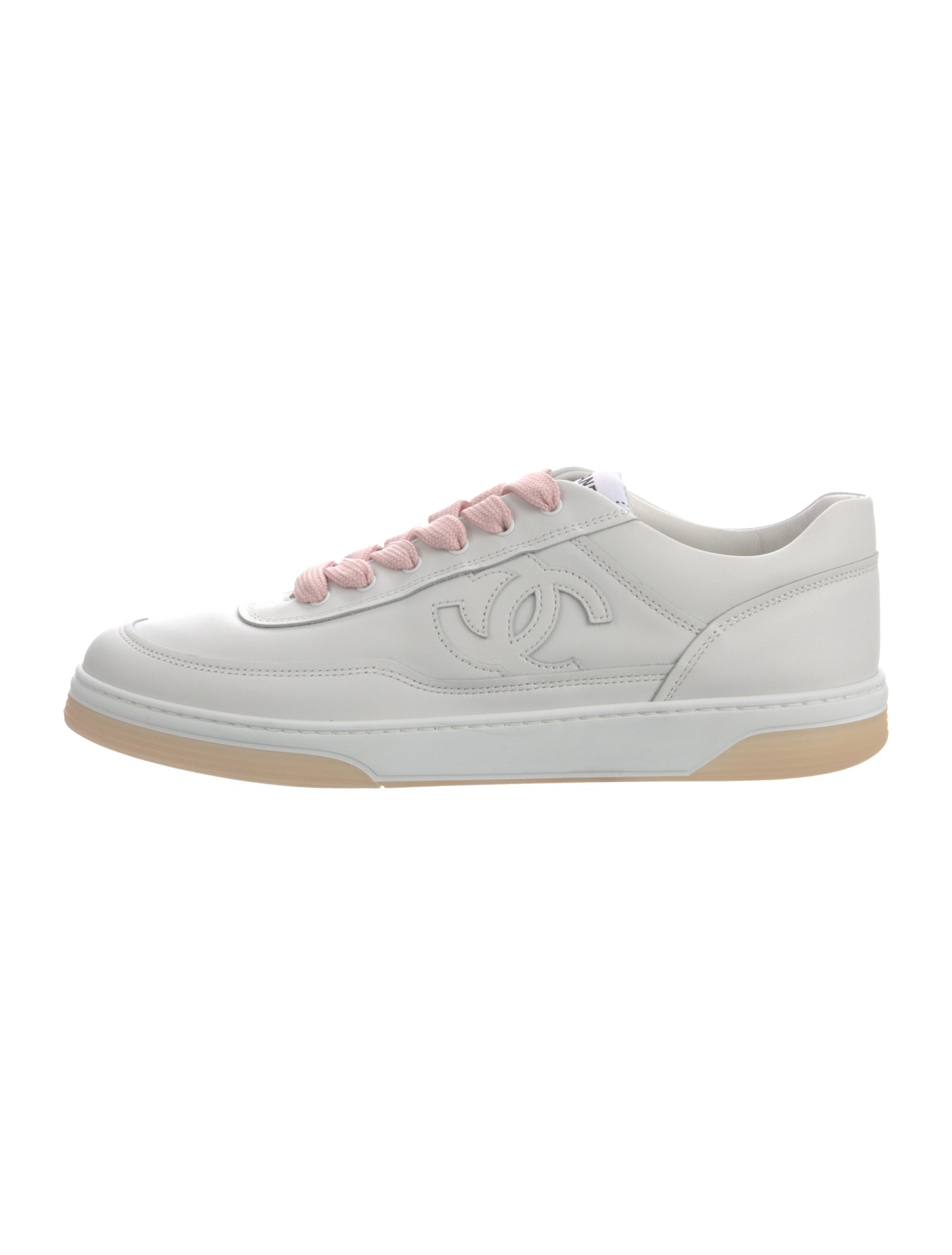CHANEL - ＊りーりー＊ Chanel 2024 Interlocking CC Logo Sneakers - White Sneakers