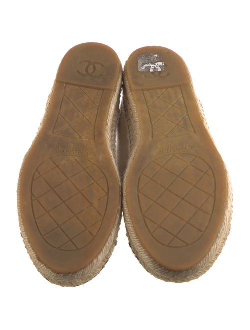 Chanel Interlocking CC Logo Leather Espadrilles