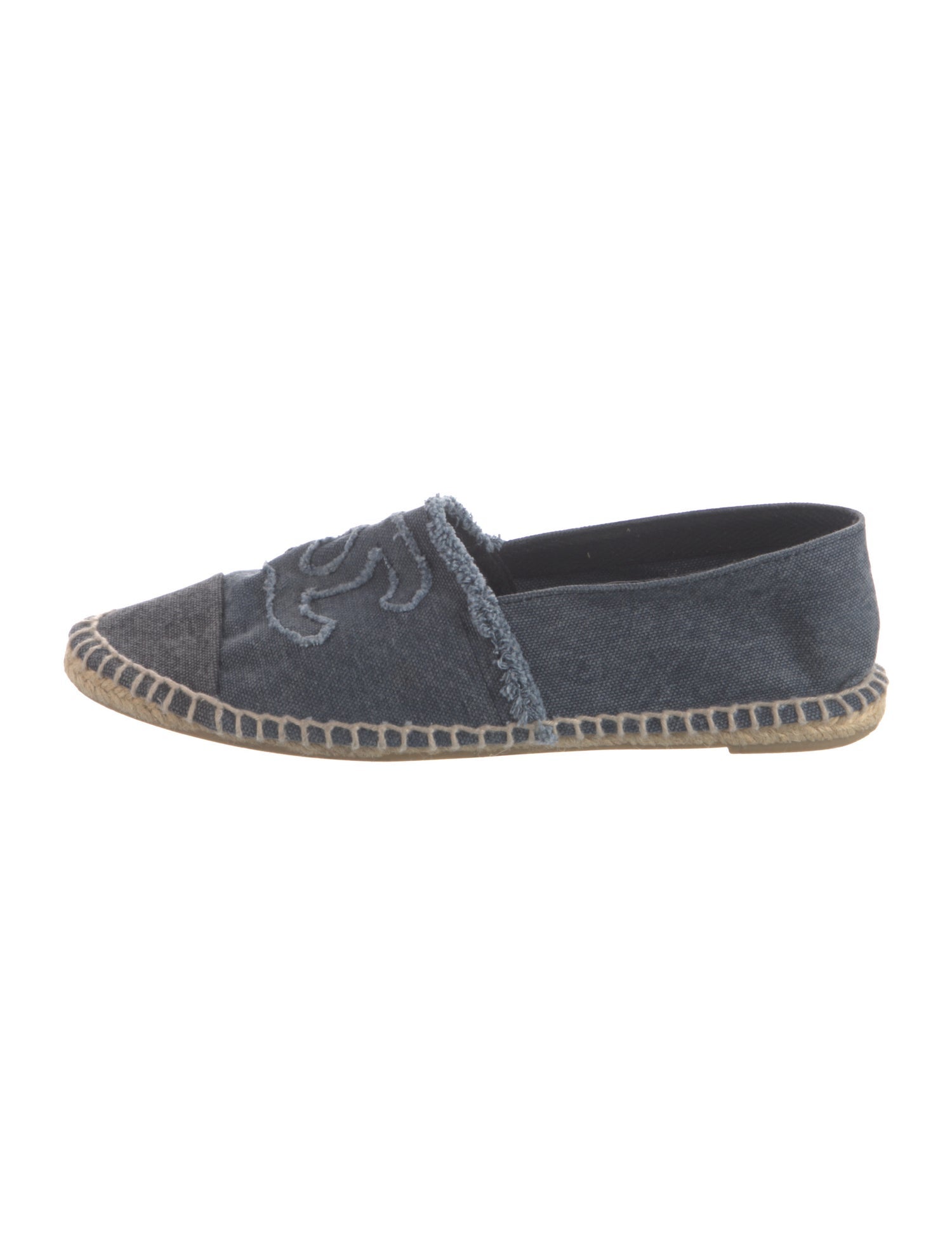 Chanel Interlocking CC Logo Denim Espadrilles