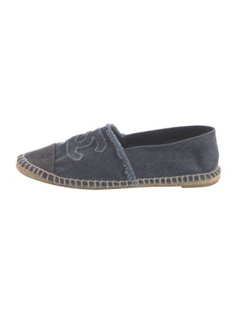 Chanel Interlocking CC Logo Denim Espadrilles