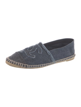Chanel Interlocking CC Logo Denim Espadrilles