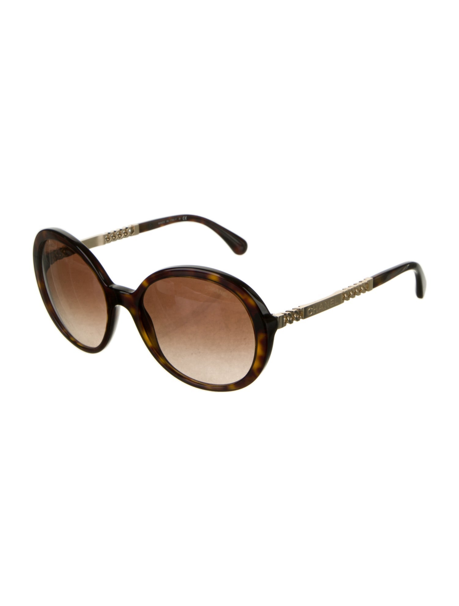 Chanel Interlocking CC Logo Round Sunglasses