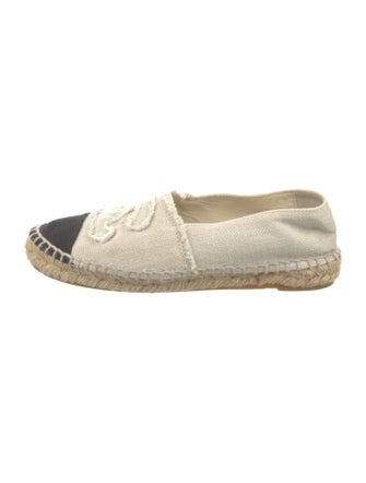 Chanel Interlocking CC Logo Canvas Espadrilles