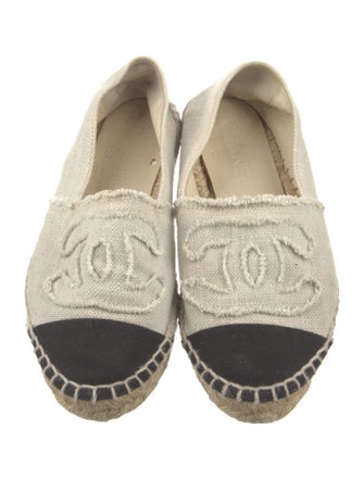 Chanel Interlocking CC Logo Canvas Espadrilles