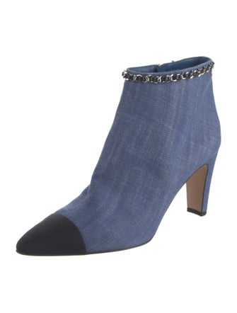 Chanel 2020 Chain-Link Accent Boots