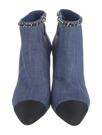 Chanel 2020 Chain-Link Accent Boots