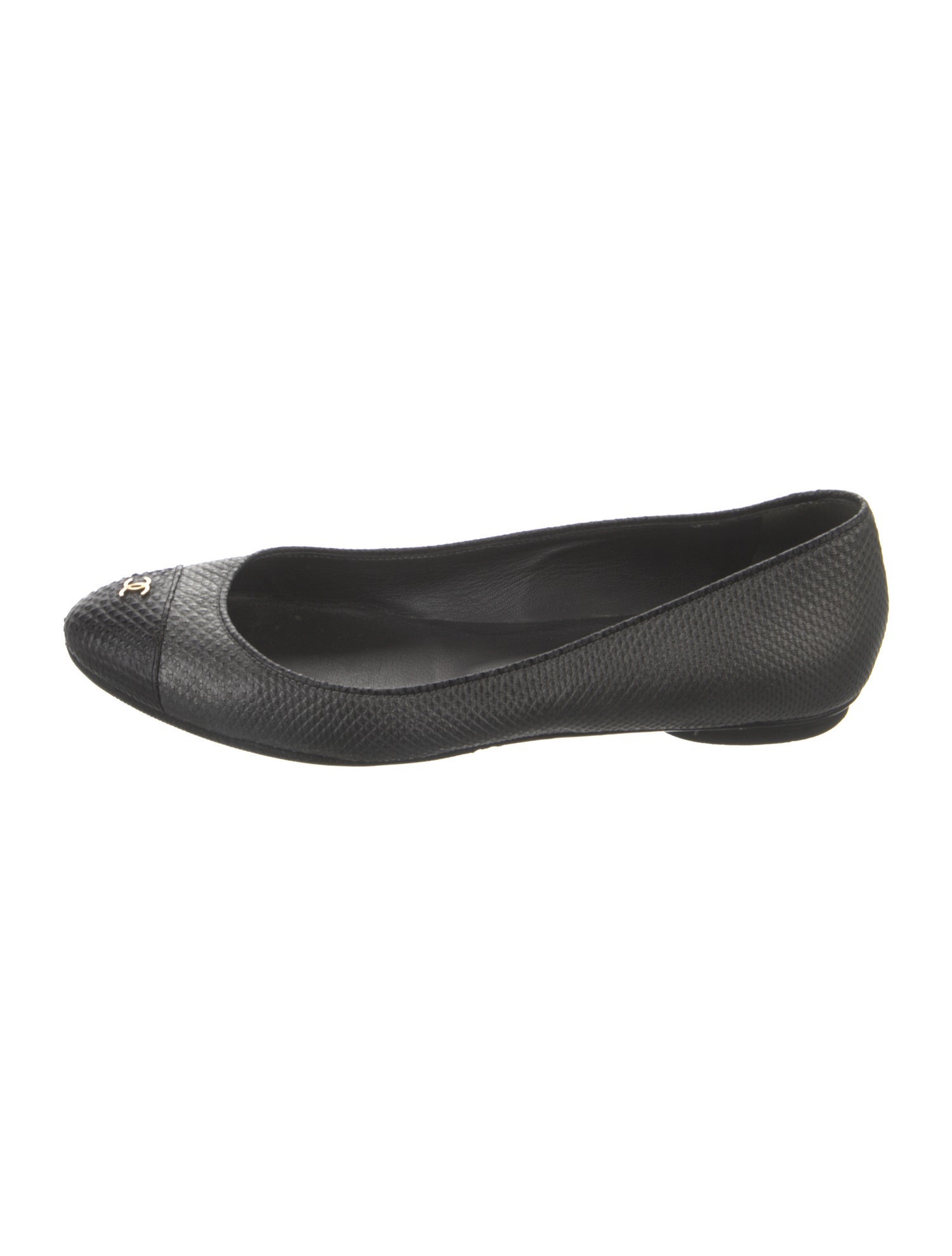 Chanel Interlocking CC Logo Karung Ballet Flats