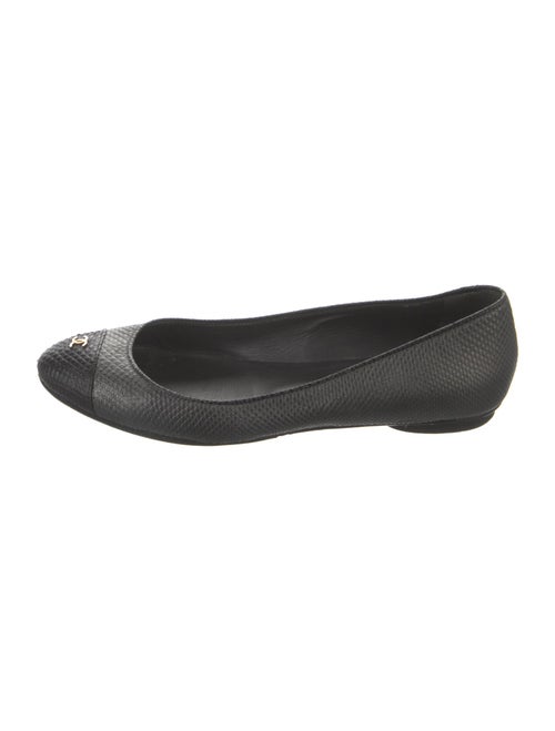 Chanel Interlocking CC Logo Karung Ballet Flats