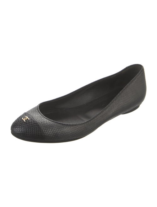 Chanel Interlocking CC Logo Karung Ballet Flats