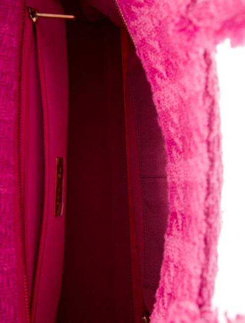 Chanel Giant Logo Tweed Shopping Bag