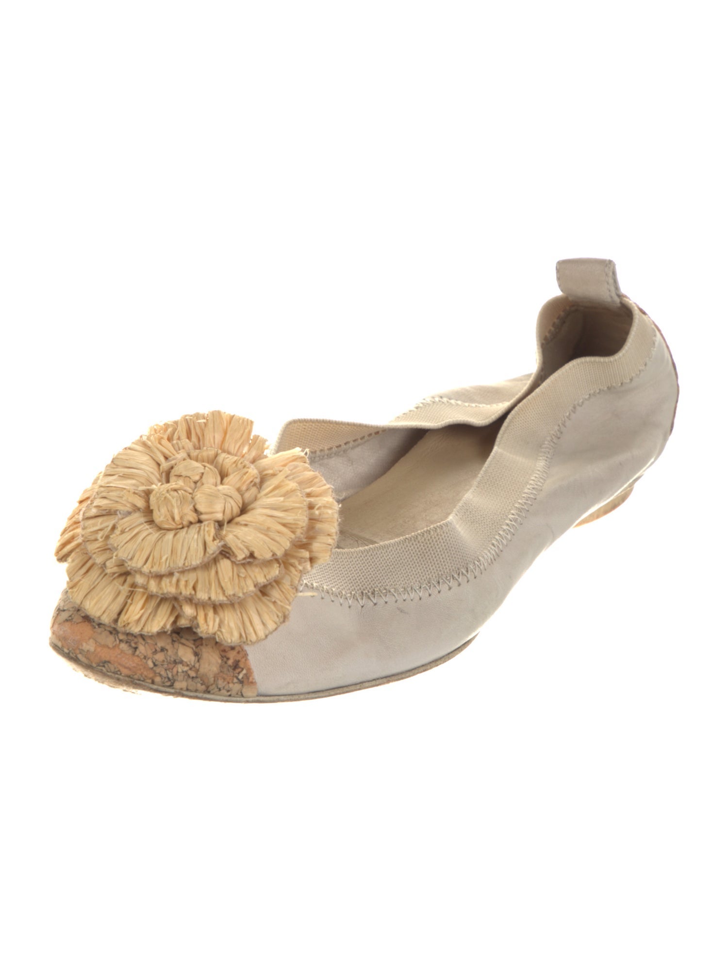 Chanel Interlocking CC Logo Leather Flats