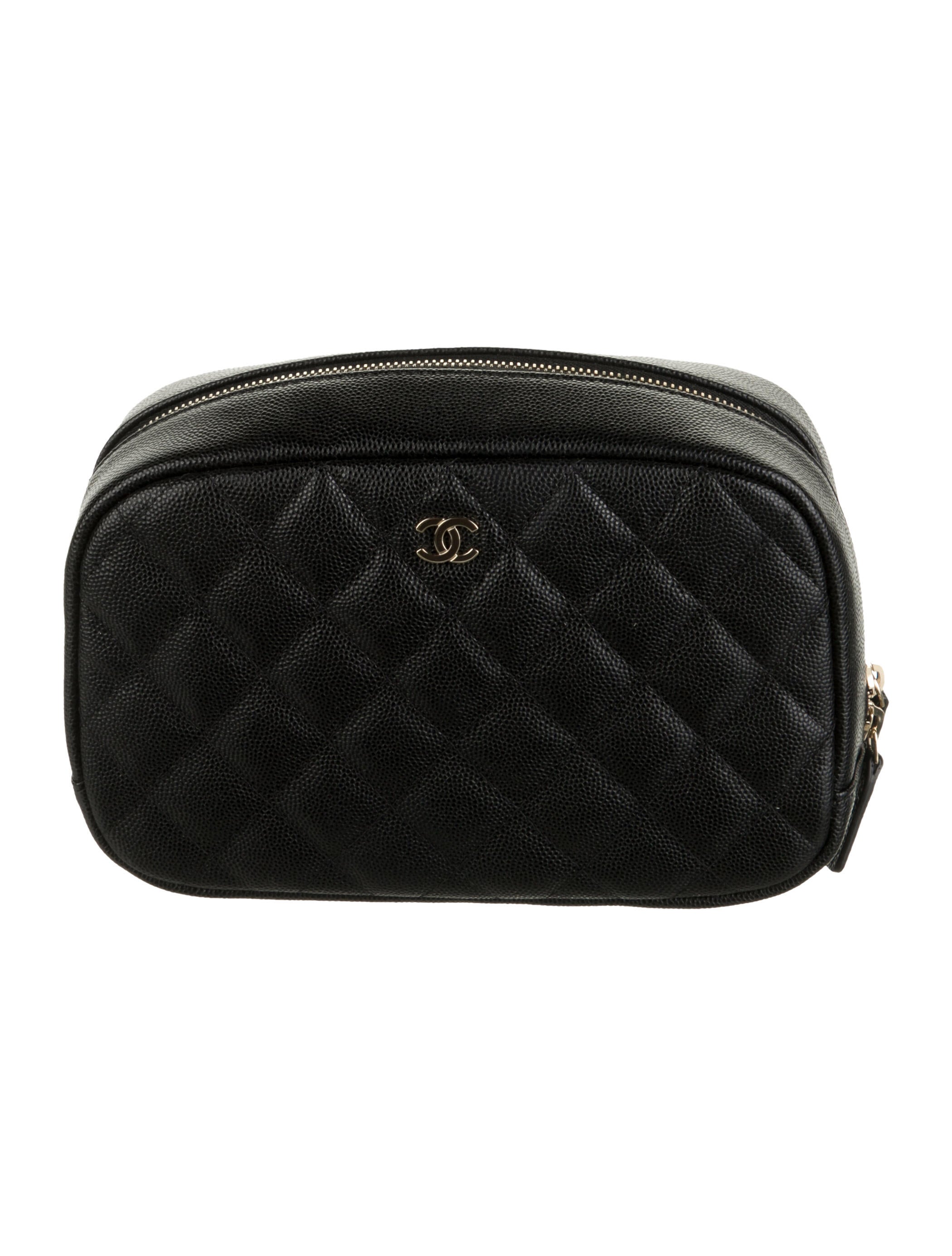 Chanel Quilted Curvy Cosmetic Bag