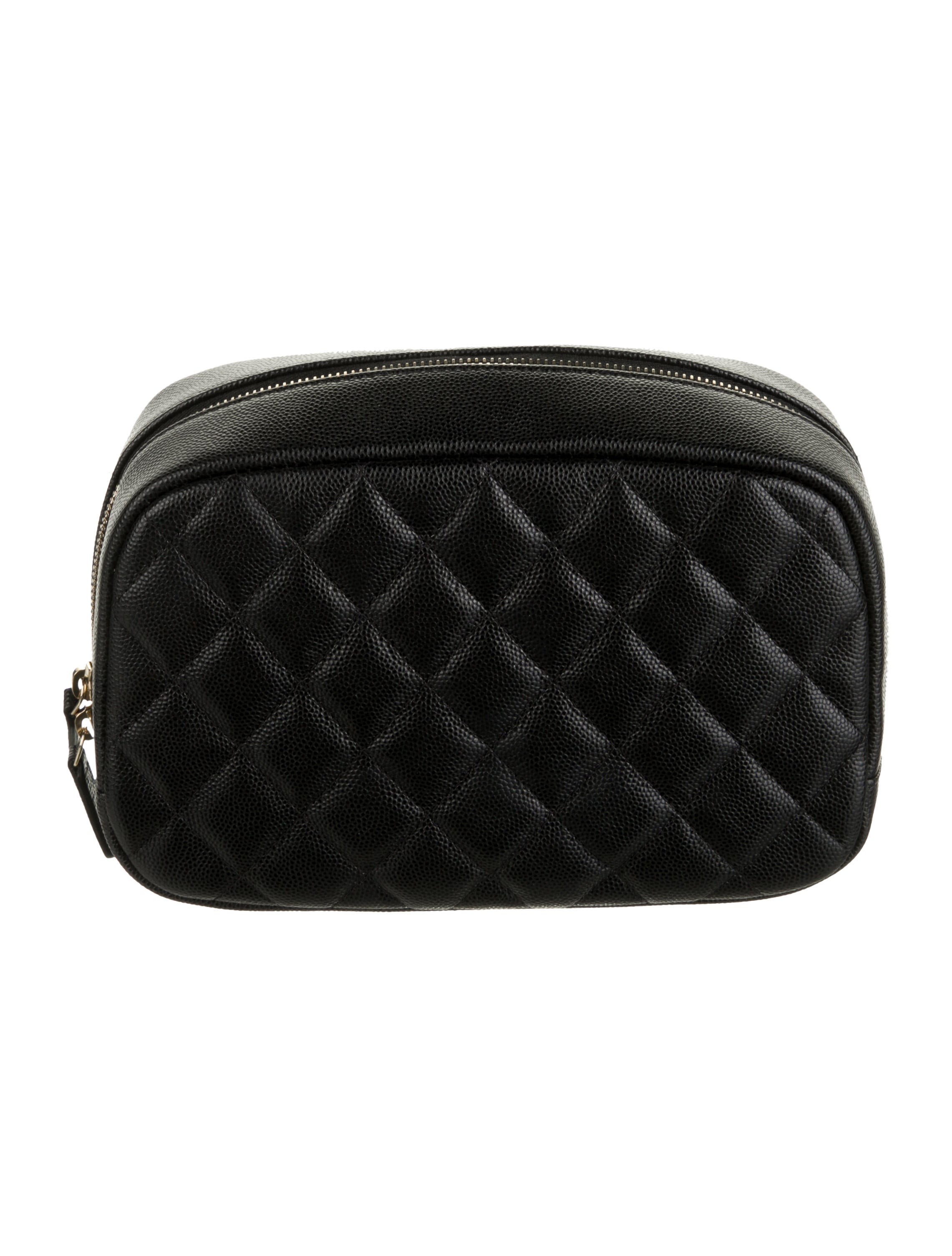 Chanel Quilted Curvy Cosmetic Bag