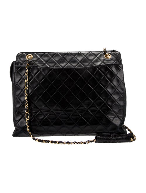 Chanel Quilted Front Pocket Tote