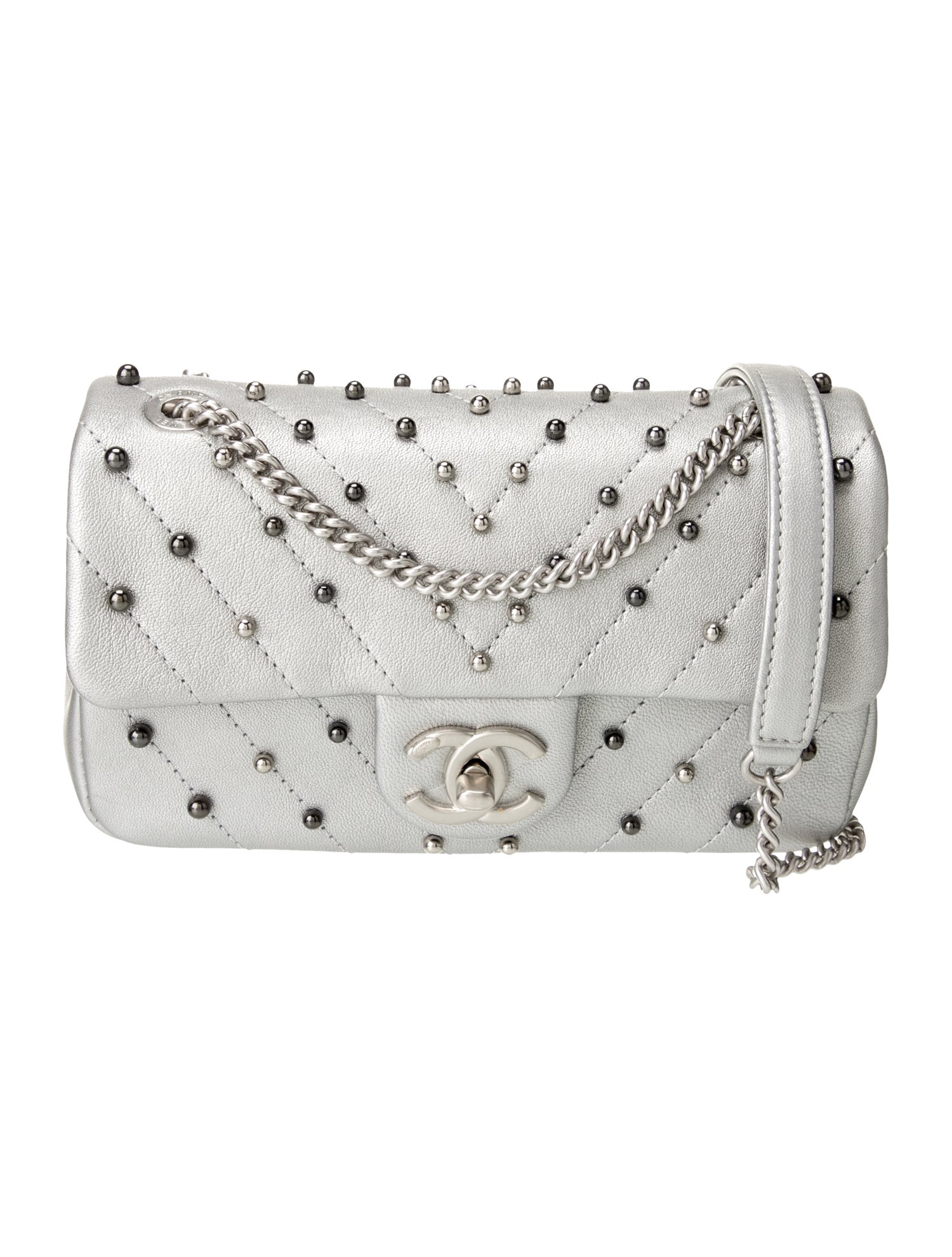 Chanel Rectangular Mini Chevron Stud Wars Flap Bag