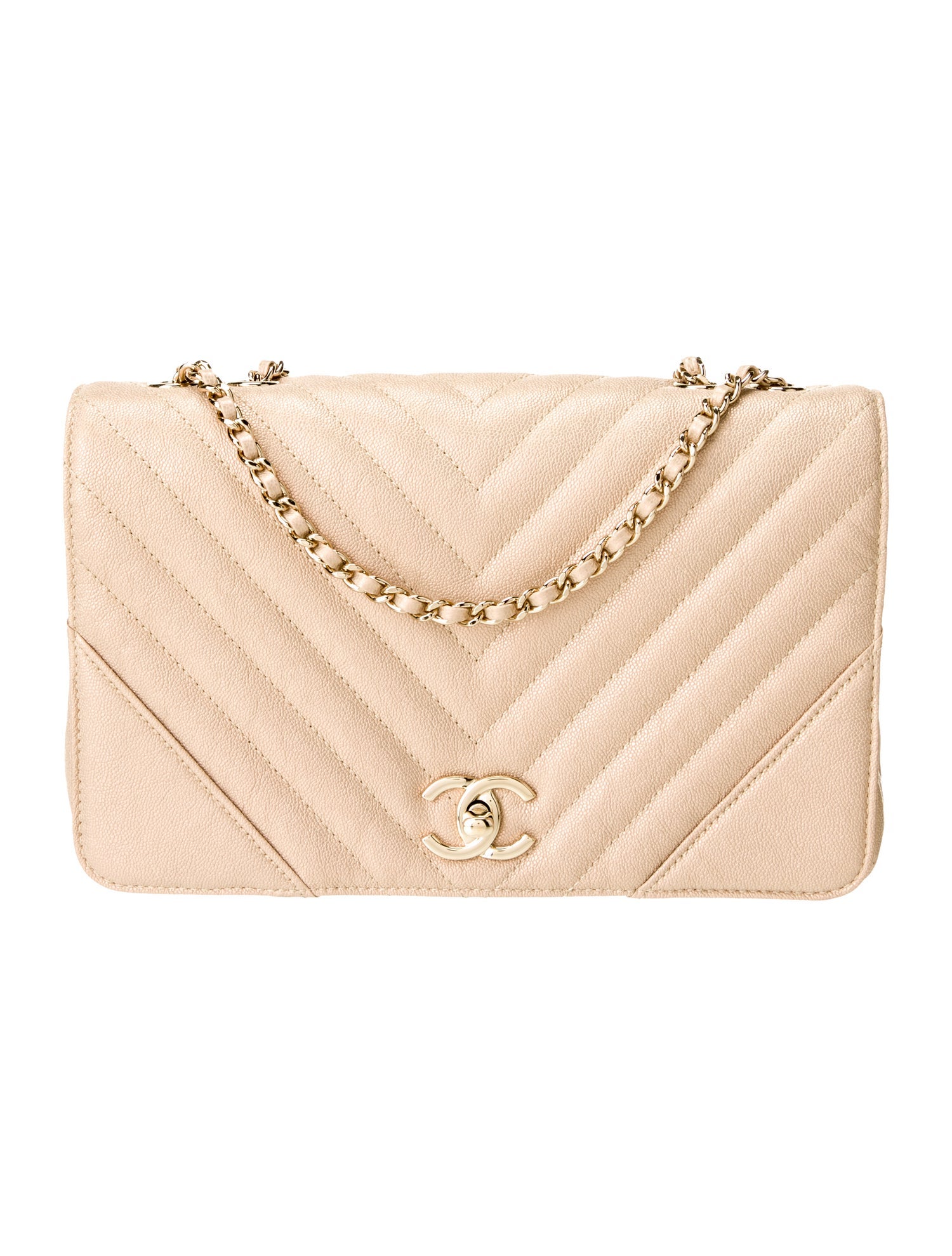 Chanel Caviar Chevron Statement Flap Bag