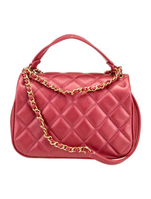 Chanel Quilted Top Handle Flap
