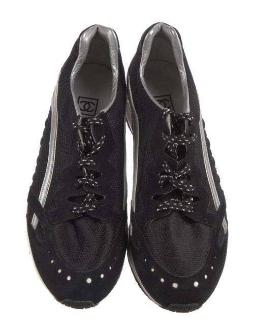 Chanel Suede Printed Athletic Sneakers
