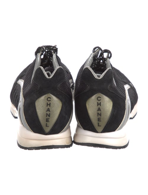 Chanel Suede Printed Athletic Sneakers