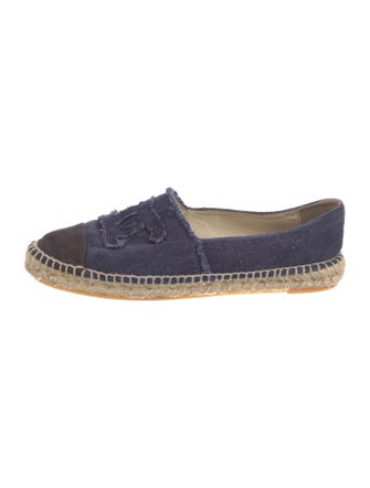 Chanel Interlocking CC Logo Denim Espadrilles