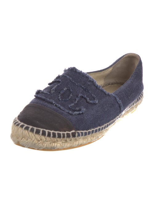 Chanel Interlocking CC Logo Denim Espadrilles