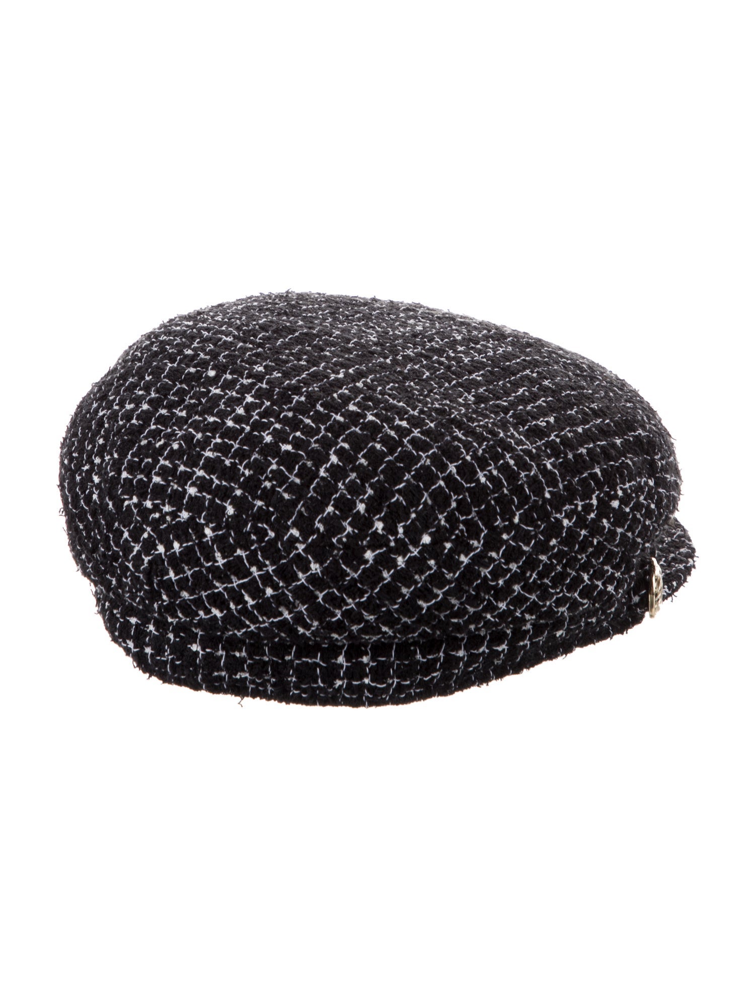Chanel 2014 Tweed Newsboy Cap Blue Hats, Accessories