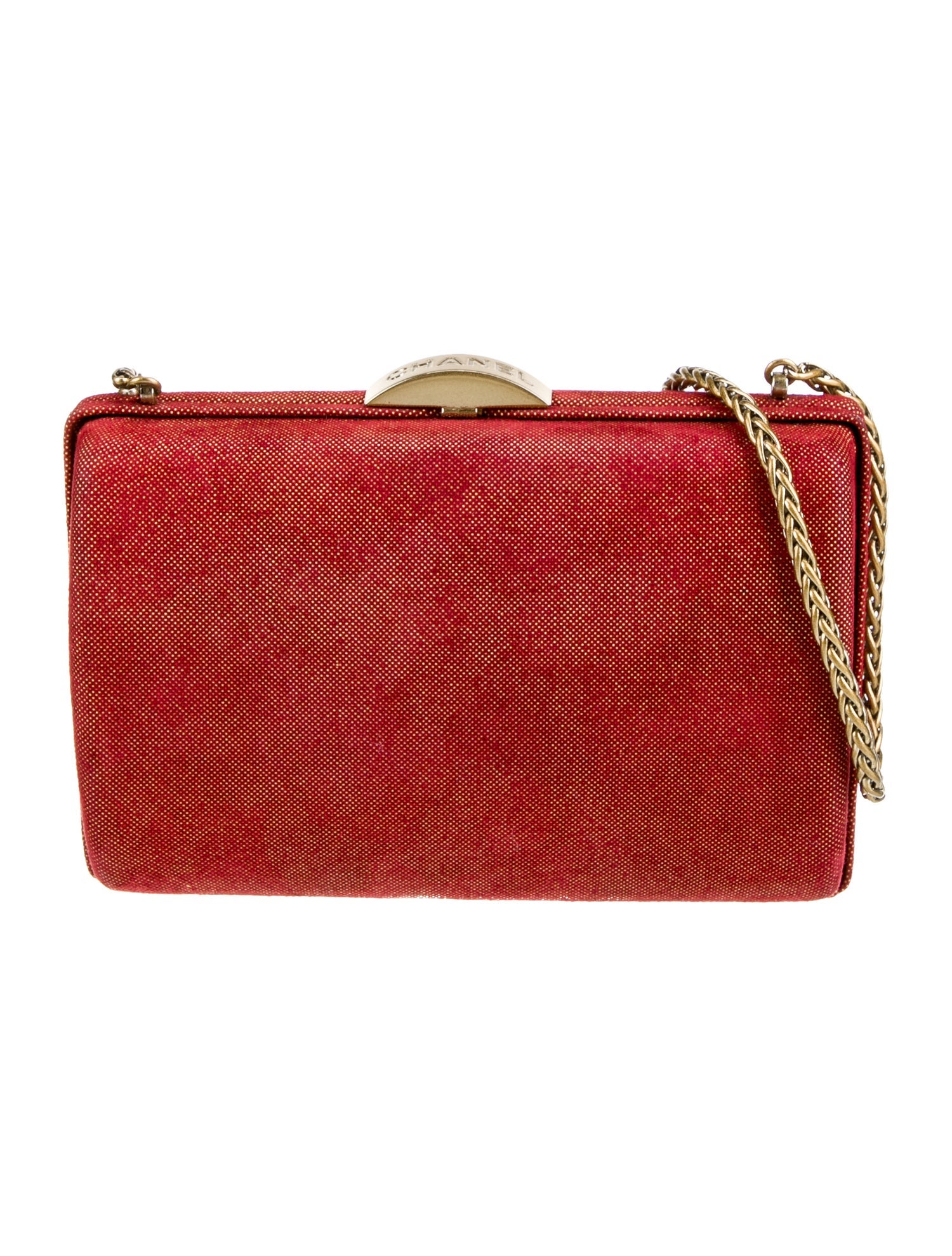 Chanel Iridescent Frame Clutch on Chain