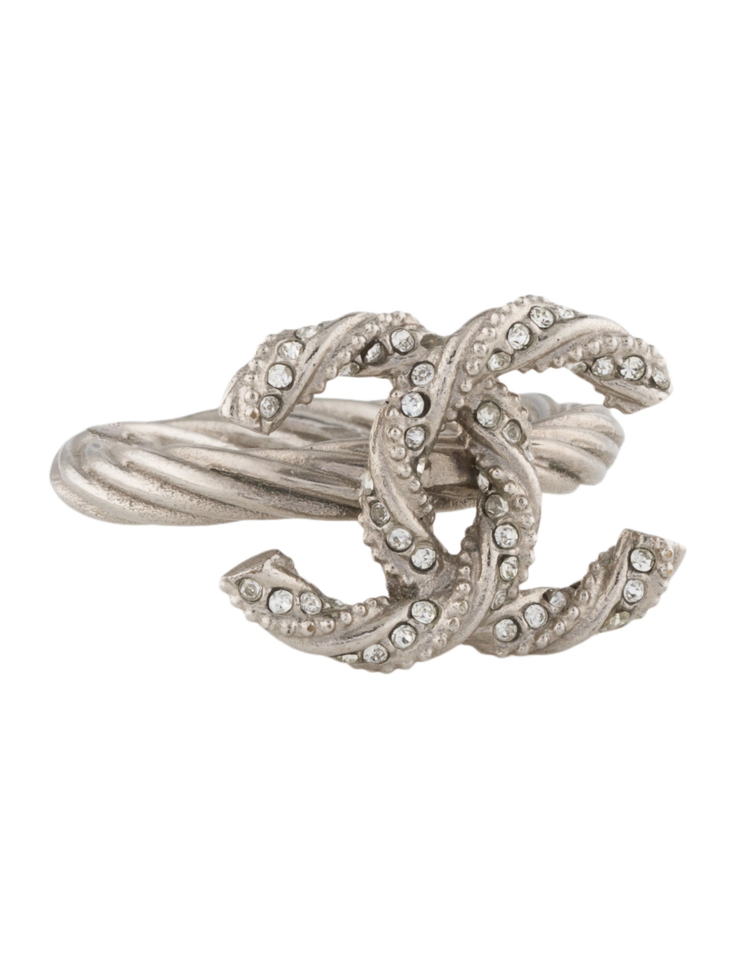 Chanel Strass CC Cocktail Ring