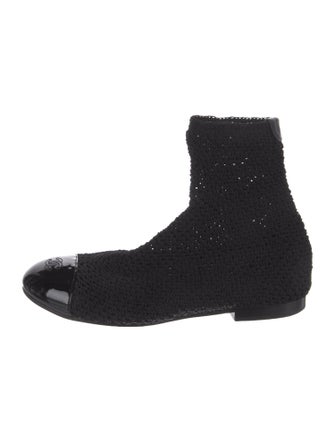 Chanel 2017 Interlocking CC Logo Combat Boots