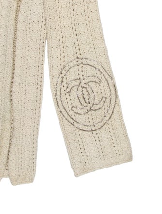 Chanel Cashmere Interlocking CC Logo Scarf