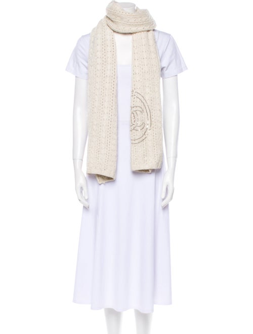 Chanel Cashmere Interlocking CC Logo Scarf