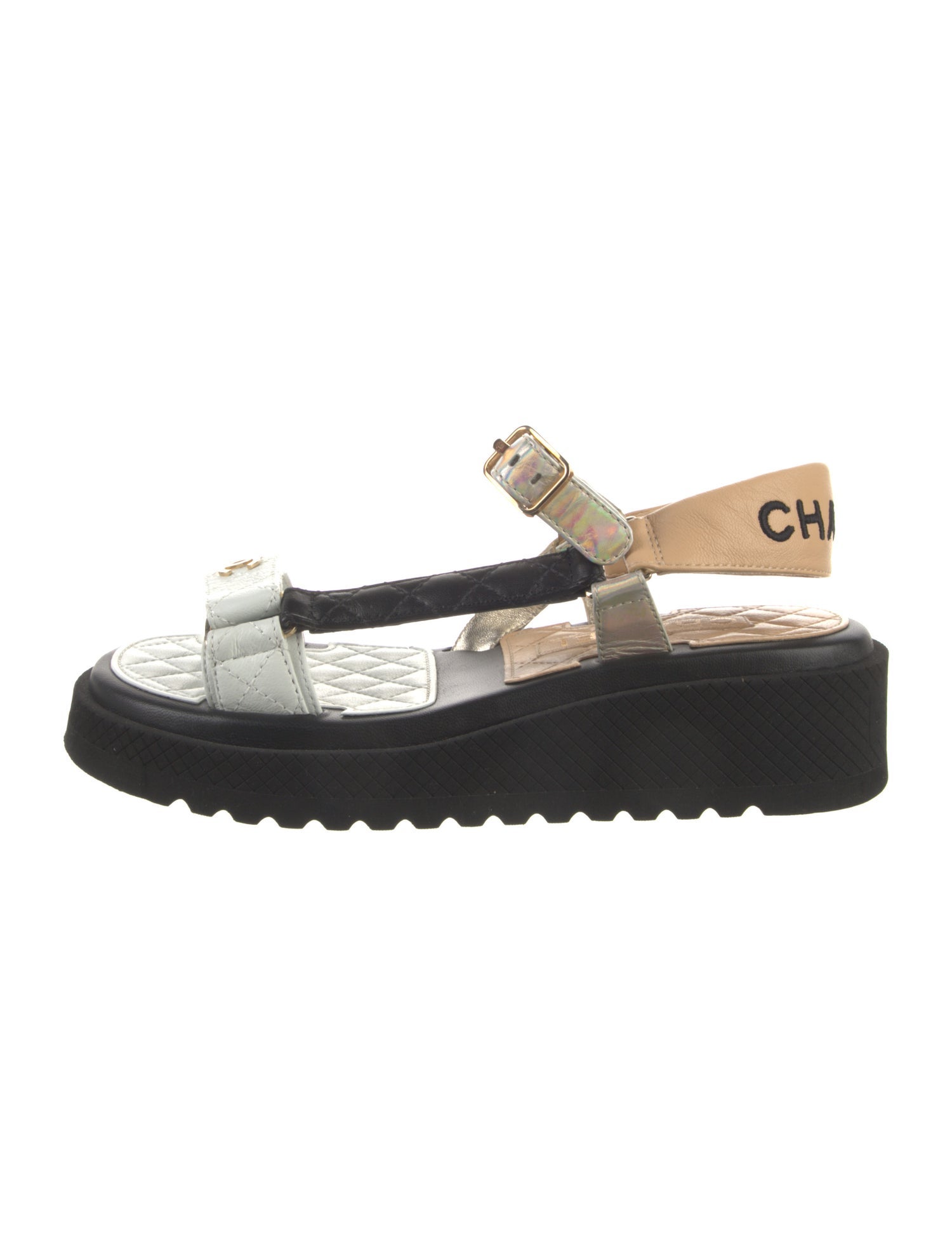 Chanel 2022 Interlocking CC Logo Sandals