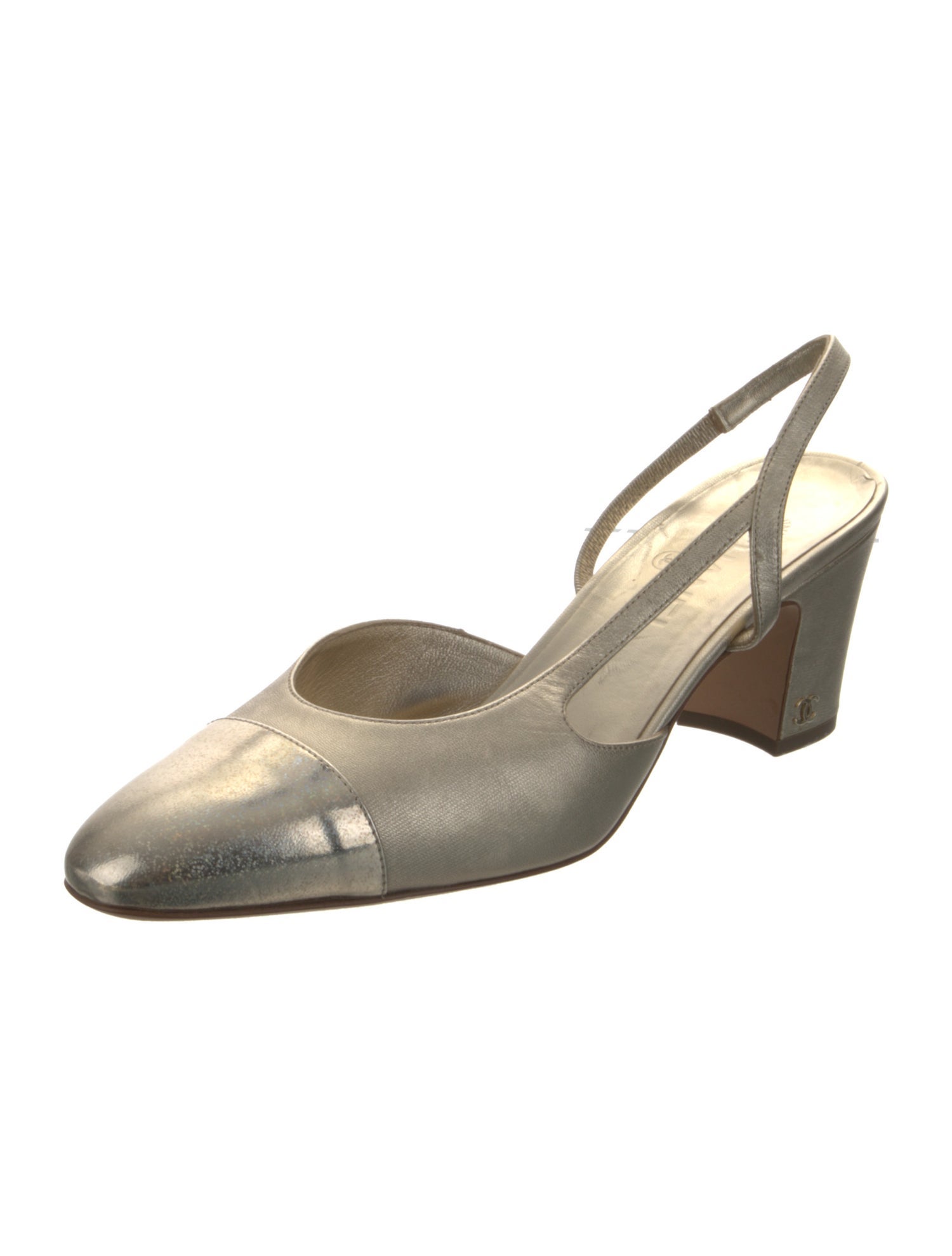 Chanel 2021 Interlocking CC Logo Slingback Pumps