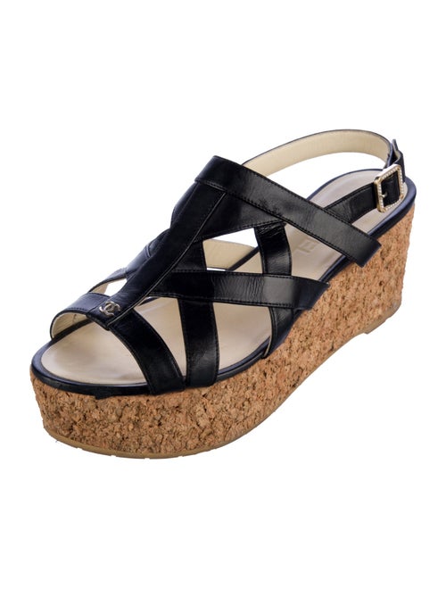 Chanel 2015 Interlocking CC Logo Slingback Sandals